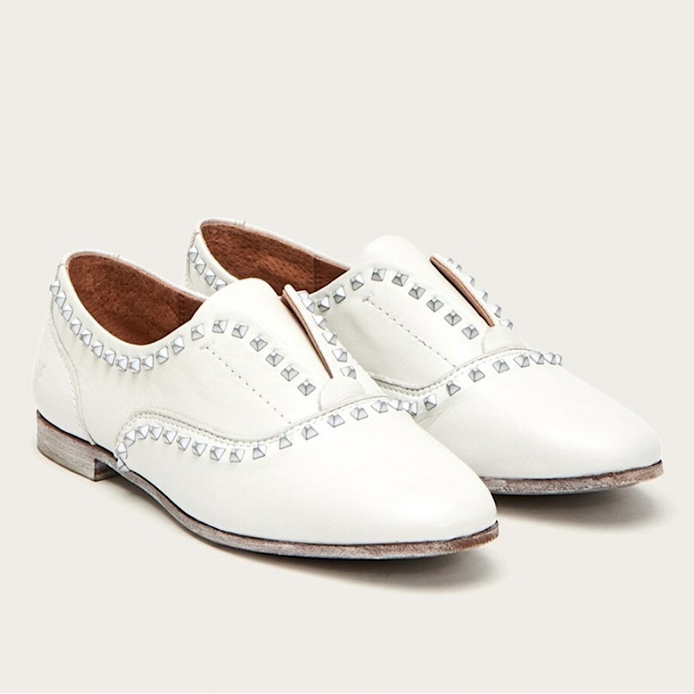 Frye women's terri deco stud slip on driving style loafers